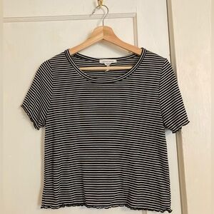 Caution to the Wind Striped Crop Top